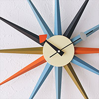 George Nelson by Verichron ウォールクロック/Classic Wooden Sunburst Clock